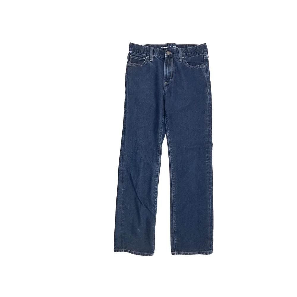 Old Navy Boys Straight Leg Jeans Dark Wash Denim Size 14‎ Everyday Pants